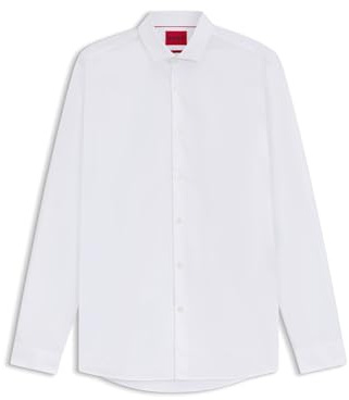 HUGO Herren Erondo Extra-Slim-fit Hemd aus Baumwoll-Popeline mit Cutaway-Kragen