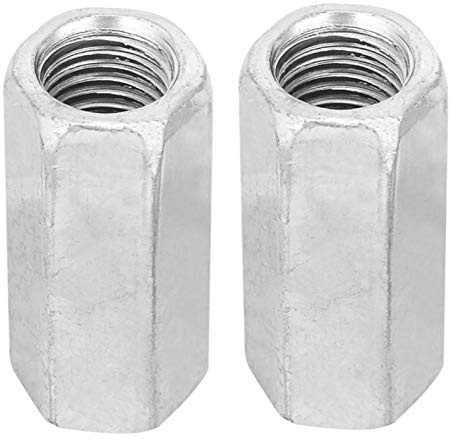 Lange Muttern, 2 Stück M16 × 60 Schraube Zink verlängerte Sechskantmutter, Schraubengewinde Pleuel, Verbindungskappe, Gelenkmutter, Sechskantmutter Sechskantmutter Gewindebefestigungen