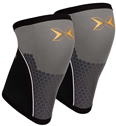 PICSIL Ginocchiere Hex-Tech per Allenamento Funzionale, Manicotto di compressione per di Powerlifting e Sollevamento Pesi, Supporto Extra per Stacchi Pesanti, Piegamenti, Neoprene (M, 7mm Verde)
