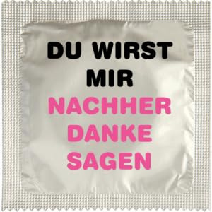 Lustiges Kondom Deutschland - aus Latex dünn und strapazierfähig - bedruckt in Frankreich - lustiges Verdeck für Männer - Originelle Überraschung