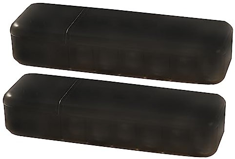 MUQING Daily Disposable Contact Lens Boxes Storage Cases, 2 PCS Eye Contacts Lens Organizer Bin, High Capacity Storage for All Contact Lenses Cases and Other Daily Items (Black)