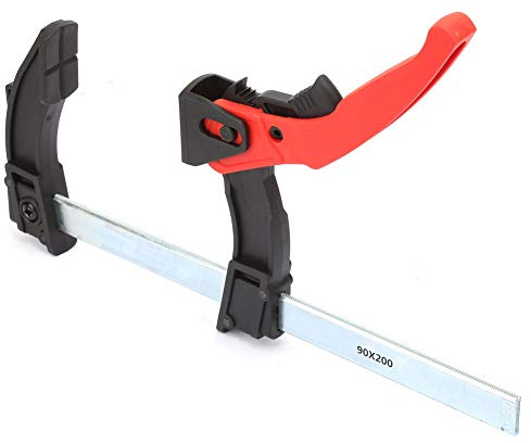 F Clamps for Woodworking, Ratchet Bar Clamps Quick Ratchet Release F Clamps F Clamps with 3.7 Inch Throat Clutch Style Bar F Clamp Pliers (Size : 90X200mm)