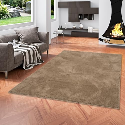 Pergamon Luxus Super Soft Hochflor Langflor Shaggy Teppich Einfarbig Wohnzimmer Schlafzimmer Kinderzimmer