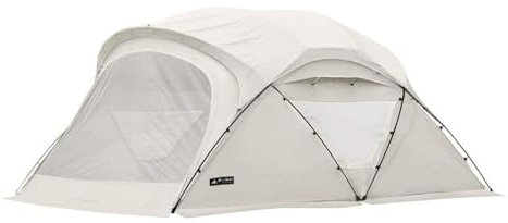 3F UL Gear JIACHONG16 beetle16 6–10 Personen, wasserdichtes Outdoor-Campingzelt, einfach aufzubauen, tragbares PU4000+ Kuppelzelt mit Netzfenstern, inklusive Tragetasche (210D Oxford-Tuch, weiß)