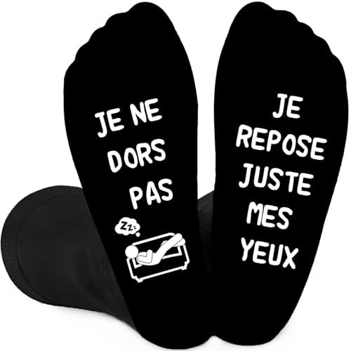 Drôles Chaussettes Homme Rigolote Socks Amusantes Fantaisie Cadeaux Nouveauté pour Homme Cadeau Noël Papa Amie Famille Fête des Pères