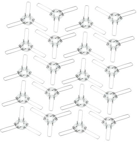 AUTSUPPL 24pcs Lampshade Spring Adapter Clips 140mm Silver Lamp Shade Buckle Fork for DIY Pendant Lighting Accessories and Recessed Ceiling Light Clips