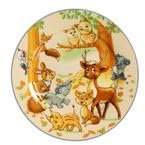 Ritzenhoff & Breker Waldtiere Teller 19 cm - Porzellan, Rustik mit farbigen Tiermustern, Dinnerplate, Teller
