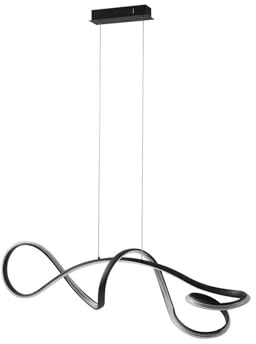 Lucande LED Rodado (Modern) in Schwarz aus Aluminium (1 flammig,) Wohnzimmerleuchte