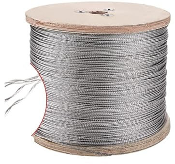 NJIEzhao Durchmesser 0,3 mm - 4,0 mm 304 Edelstahl Drahtseil Weiches Kabel Angeln Wäscheleine Heben Rostfreie Linie 7x7 Struktur Drahtseil(3.0mm,5Meters)