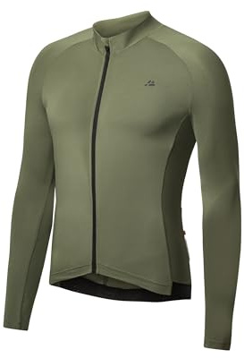 DANISH ENDURANCE Maglia Ciclismo Manica Lunga, Traspirante, da Uomo | Maglia Ciclismo Manica Lunga, Traspirante, Quick Dry e Dettagli Riflettenti, per Uscite Invernali su Strada