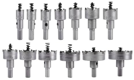 13 piezas de escariador duro de acero inoxidable para taladro de agujero de metal 16-18-20-22-25-26-28-30-35-40-45-50 53 mm