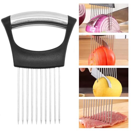 Miczoe Zwiebelschneider Halter, Zwiebelhalter Zum Schneiden,Küchenhacker, Zwiebelschneider, Hilfswerkzeug Zum Schneiden,Zwiebeln (1)