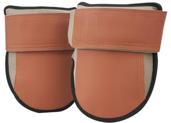 VEVOR Knieschoner 205x230x125 mm, strapazierfähige Konstruktionspolster aus Leder, maschinenwaschbare Knieschützer, extra dicke Kniestütze für Gartenarbeit, Bodenbeläge & Reinigung, Schwarz & Braun