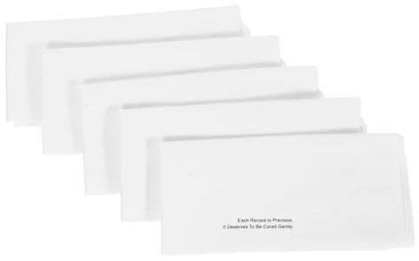 iplusmile 5pcs Multi-functional Cleaning Cloth Soft Microfiber for Vinyl Record Maintenance and Cd Disk Cleaning Wipes for Fingerprint Removal Discs and Screen at Home