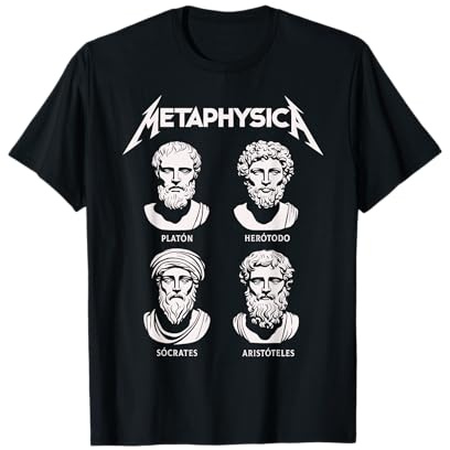 Metaphysica - Divertidos filósofos griegos con diseño Retro Camiseta