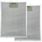 Lot de 2 filtres à graisse métalliques pour hotte aspirante, 305 x 267 mm, filtre à graisse en métal, lavable, avec grille en aluminium, filtre à graisse universel avec grille en métal pour hottes