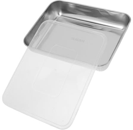 CHICAMPERA Bandeja de Horno Inoxidable Grande con Tapa de Silicona para Servir y Cocinar la de Limpiar y Resistente Deformaciones