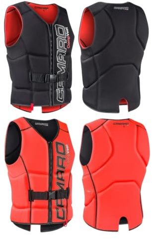 Camaro Comp Slasher Neopren Prallschutz Weste Wakeboard Kite Wasserski Black/orange