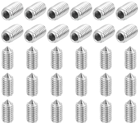 sourcing map Set di 60 viti a punta conica M3 x 6 mm, in acciaio inossidabile 304, viti con cava esagonale, per accessori da bagno, riparazione di mobili e progetti fai da te