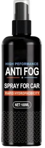 Spray Antiappannante per Vetri,100 ml con Microfibra per Vetri Auto | Trattamento Antipioggia Delicato per Interni ed Esterni di Specchietti e Finestrini