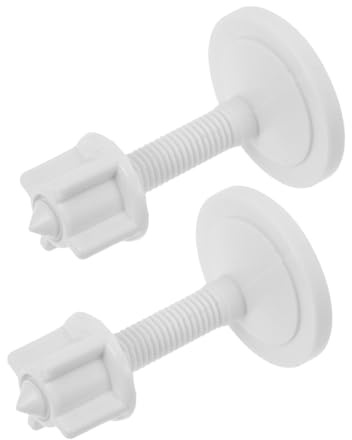 AUTSUPPL Set di 2 Pezzi Viti e Dadi in Plastica per Fissaggio Copriwater, Facile Installazione e Rimozione, Bulloni in Pp per Sedile e Coperchio Wc Bianco