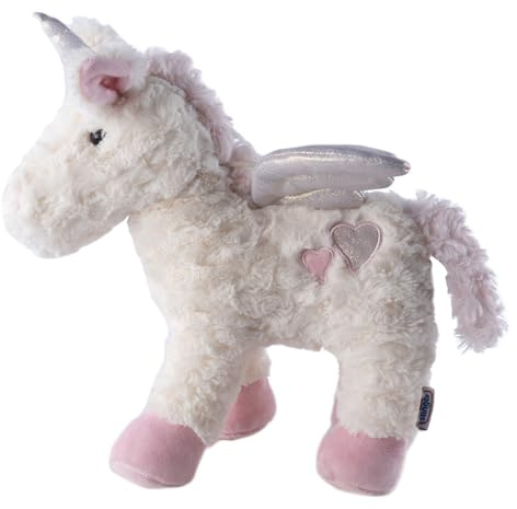 Medicalcorner24 Körnerkissen Einhorn Cindy mit Kirschsteinfüllung, weich, handlich & ideal zum Erwärmen und Wohlfühlen