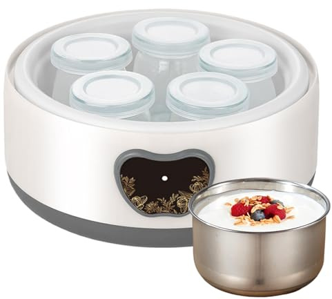 Yogurtera 1,2 L Recipiente De Acero Inoxidable Con Control Ajustable De