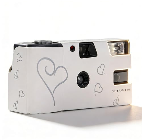 Disposable Camera with 27 Exposure 35mm Color Films, Retro Film Camera with Flash, Single Use - Nostalgic Aesthetic, Easy Manual Control, Ideal for Weddings and Travel