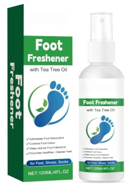 Tea Tree Anti-Fungal Spray Cure Athlete's Foot Foot Nail Care | Natural tea tree & aloe formula disinfects feet, eliminates odor, moisturizes skin to treat tinea pedis for all users