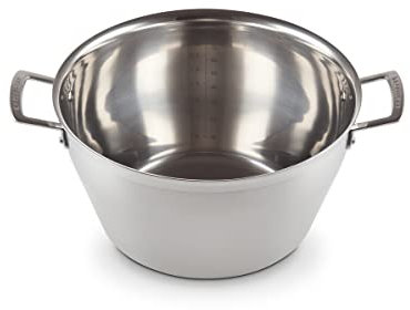 Le Creuset 3-Ply Cazuela para mermelada, diámetro 30 cm, acero inoxidable, volumen 9, 3 L, para todo tipo de fuentes de calor (incluso inducción), metálico, 96204130001000