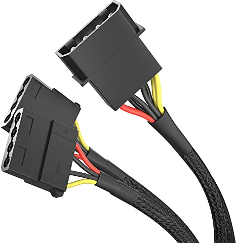 KabelDirekt – 30cm câble en Y Molex 4 broches vers 2x Molex 4 broches
