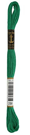 Anchor Sticktwist 4635000-00230 fosforgrön stickgarn, 100% bomull