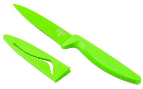 KUHN RIKON 22364 Messer Gemüsemesser Colori 2 Rüstmesser grün 19,5 cm m. Klingenschutz