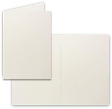 50 Faltkarten B6 - Natur-Weiss - PREMIUM QUALITÄT - 11,5 x 17 cm - sehr formstabil - für Drucker geeignet! - Qualitätsmarke: NEUSER FarbenFroh!!