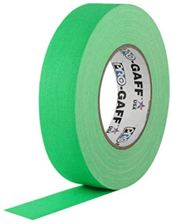 Pro-Gaff RS127GN24X25 24 mm x 25 yd Fluorescent Matt Cloth Tape