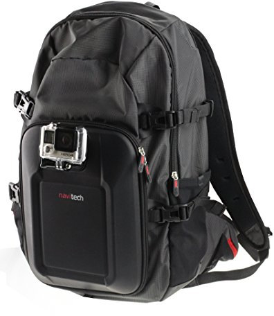 Navitech Action Camera Backpack 18-in-1 Accessory Kit Integrated Chest Strap Compatible with the Campark 4K Action Camera