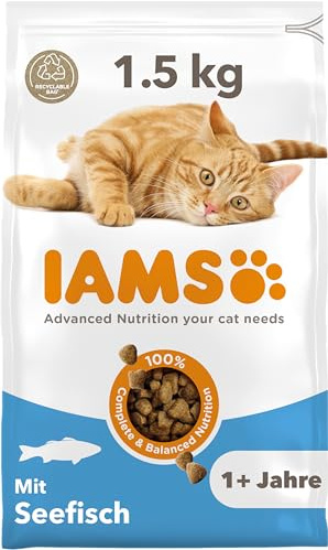 IAMS Croquettes Poissons de l'Océan pour Chat Adulte 1.5 kg