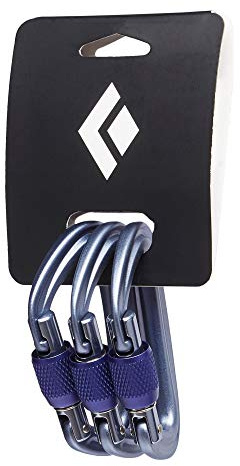 BLACK DIAMOND LiteForge Screwgate Carabiner 3 Pack | Lightweight Lockers | Keylock Nose | Secure Climbing Carabiners