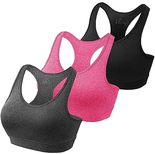 HBselect Sport BH Bustier Damen Bralette Nathloser mit Polstern Sportbekleidung Polyesterfaser ohne Bügel atmungsaktiv Joggen Yoga Jumping Fitness