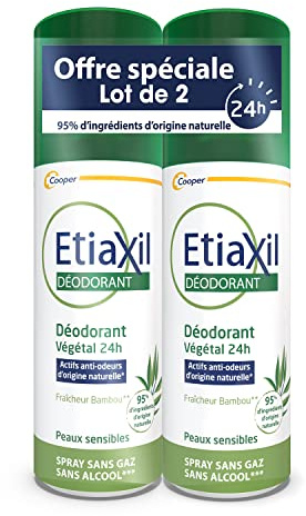 Cooper etiaxil déodorant végétal 24h spray 2x100ml