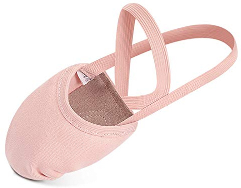 Chaussures de Danse Classique Demi Pantoufle de Ballet Rythmique Gymnastique Chaussons pour Femme et Fille Rose X-Large