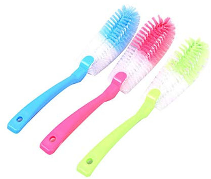 Greatangle Long Handle Bottle Brush Cleaner Cup Dish Pot Bottom Scrubber Cleaning Washing Brushes Washer for Water Bottles Tea Cups Glass Pink 1 Pcs