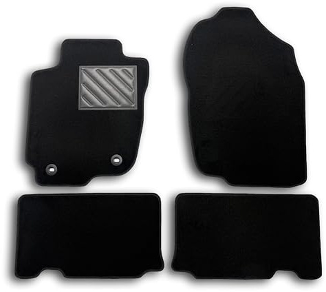 Fußmatten für Toyota Rav 4 IV von 2013 bis 01/2019, Rav IV Hybrid von 2016 bis 01/2019 - Autoteppiche auf Maße, rutschfest, verstärkter Fersenpolster aus Gummi