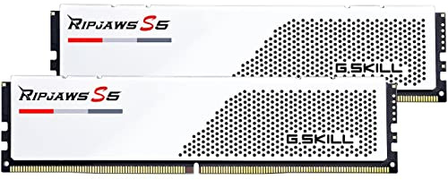 G.SKILL Ripjaws S5 Series DDR5 RAM (Intel XMP 3.0) 32GB (2x16GB) 6000MT/s CL30-40-40-96 1.35V Desktop Computer Memory U-DIMM - Matte White (F5-6000J3040F16GA2-RS5W)