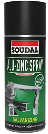 Soudal 6 X zinco spray ad asciugatura rapida, antiruggine, anticorrosione, ferro acciaio, metalli opachi/lucidi, 400 ml (lucido)
