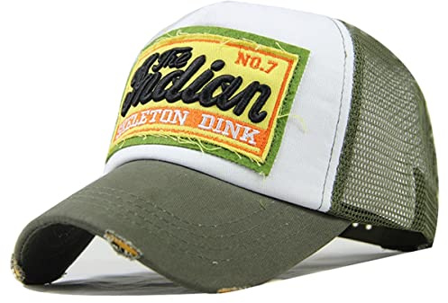 Sporty Trucker Mesh Baseballcap Indian Distressed Snapback Vintage Used Look Retro Sommer