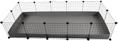 C&C modular cage 5 x 2 pig kanin hedgehog silver 180 x 75 x 37 cm