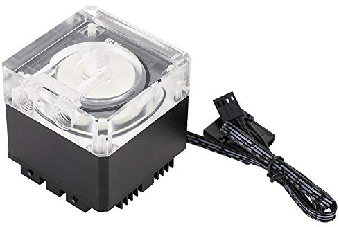 Richer-R Pompe Watercooling, CPU Pompe de Refroidissement à Eau 3000RPM 800L / H Ultra silencieuse 13.5 V Filetage de vis G1 / 4 pour système de Refroidissement PC(Noir)