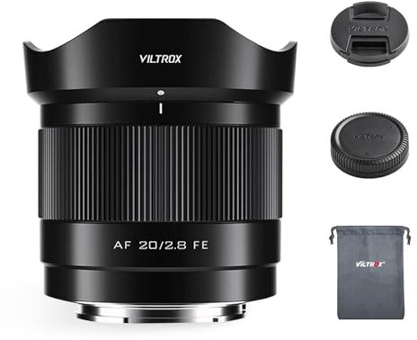 VILTROX 20mm F2.8 FE Full-Frame Wide Angle AutoFocus Lens Prime AF Compatible with Sony E-Mount Mirrorless Cameras Alpha a6400 a7II a7III a7R a7RII a7RIII a7RIV a7S a7SII a9 a7cr