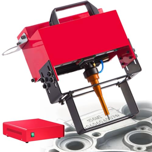 ZWJABYY Macchina per marcatura pneumatica Portatile in Metallo a micropercussione per codice Vin (100x20mm) Numero di Telaio del Telaio